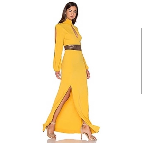 S/W/F Revolve Raline Maxi Dress Mustard Size Medium - Picture 11 of 13